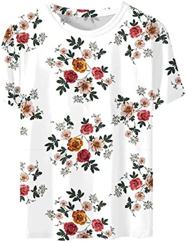 Top Tshirt feminino de manga curta Crewneck Cotton Floral Gráfico Floral Victorian Renascença camponês Etnnia Steampunk Top PL