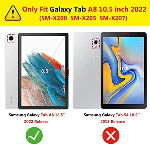Caso para Samsung Galaxy Tab A8 10,5 polegadas 2022 - 360 graus Caso de suporte rotativo Caso inteligente de proteção, caneta de bônus,