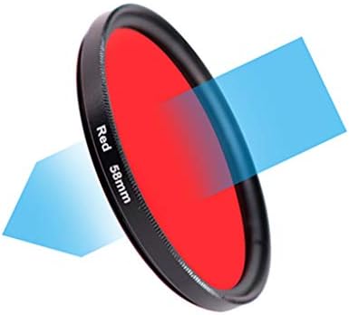 Filtro vermelho de 52 mm, filtro de cor circular vermelha 52 mm