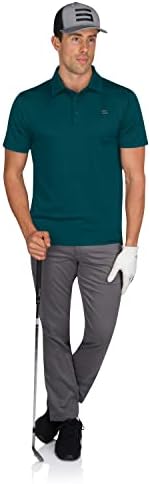 As camisas de pólo de golfe desarrumadas masculinas - o comprimento perfeito, o tecido elástico seco rápido e de 4 vias. Wicking de umidade, proteção UPF 50+