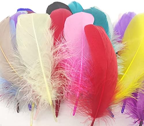 100pcs/lote colorido penas de festas criam penas de ganso natural para penas de casamento branco diy para jóias fazendo decoração para casa - 50 pcs - zamihalaa