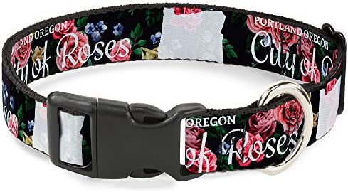 Buckle-Down 13-18 Oregon Silhouette/Portland City of Roses/Golip de Clip de plástico branco, Wide Small