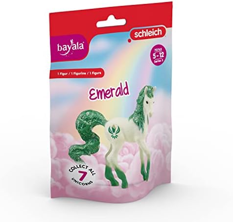 Schleich 70765 Unicórnio colecionável Emerald Bayala Toy Collectibles para crianças de 5 a 12 anos