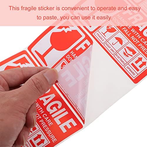 Etiquetas de adesivos upkoch imprimíveis 1 rolo adesivos frágeis adesivos adesivos frágeis de etiquetas para remessa e movimentação