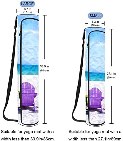 Bolsa de tapete de ioga ratgdn, cadeiras de praia à beira-mar exercícios portador de ioga tatel