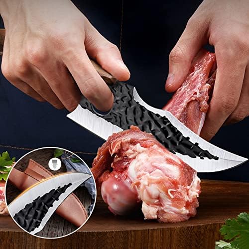 Zeng Butcher Knife Hand forged Foning Knife com bainha CABELA DE CAVENIMENTOS DE CAVENHAS HUSSK Japão Faca Chef Faca Viking
