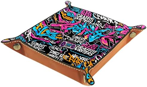 Bandejas de mesa de escritório, grafite colorido, bandeja de manobrista de couro caixas de sorda