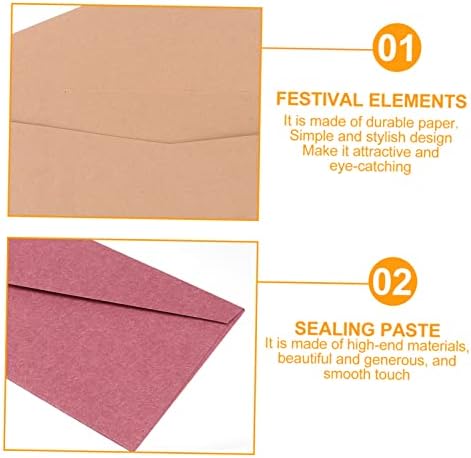 Magiclulu 9pcs Convite Paper Envelope Envelopes de negócios envelopes vintage envelopes em branco envelopes de papel cartão de convite