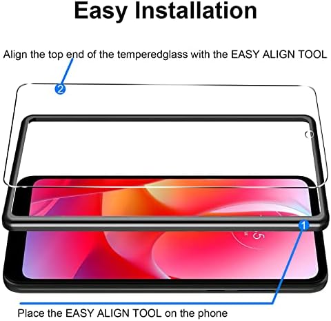 Coolpow 【3+3 Pacote projetado para Motorola Moto G Power 2022 Protetor de tela Filme de vidro temperado, 【Ferramenta de instalação fácil】, Ultra HD, HD 9H, resistência a arranhões, instalação fácil 【Não para 2020/2021】