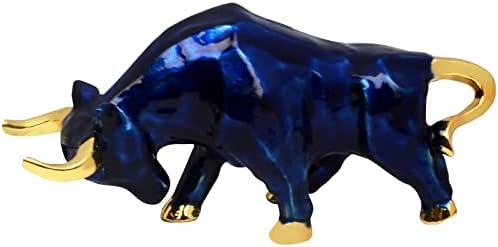 Feng Shui Bull Figuras Decoração Presente Colecionável Boa sorte de carreira e riqueza W5283