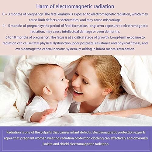 Rafcar EMF Anti-radiação Roupas de maternidade, proteção de proteção de radiação de fibra de fibra prateada Proteja o corpo de