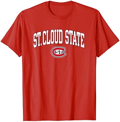 St. Cloud State Huskies Arch sobre camiseta oficialmente licenciada Red