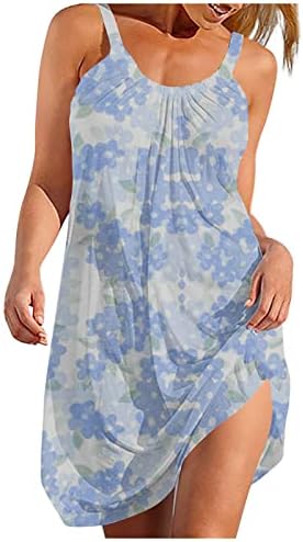 Fragarn Ladies Modyable Casual Versátil Holiday Summer Summed Sling Dress