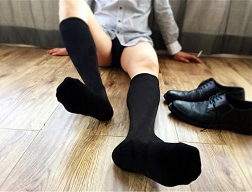 Tuliptrend Men's Sexy Athletic Silk Tube Socks, pacote de 2