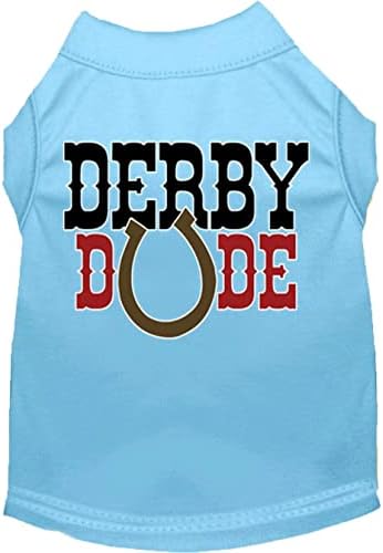 Mirage Pet Product Derby Dude Print Dog Camisa roxa xl