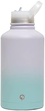 Popflex por Blogilates Cotton Candy Water Bottle - 64 oz. Garrafa de água isolada para líquidos gelados - garrafas de água