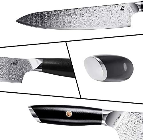 Faca de tuo chef de 10 polegadas - faca de cozinha de kitchen, faca de bife de cozinha - 5 polegadas, faca do chef de