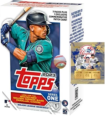 Novo 2023 Topps Baseball Series 1 Caixa de cartão de negociação exclusiva com 99 cartões! - Um cartão de relíquia comemorativo