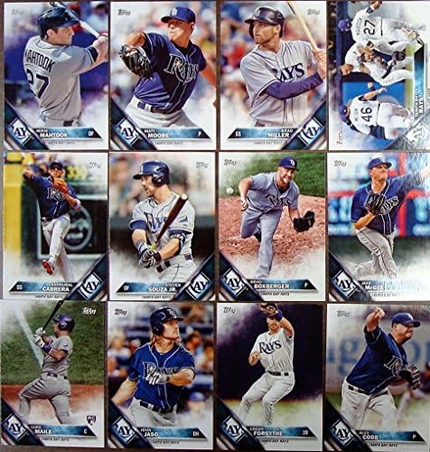 TAMPA BAY RAYS Topps MLB Baseball Edição regular Complete Mint 25 Cards Team com Evan Longoria, Richie Shaffer
