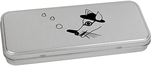 Azeeda 'Smoking Dog' Metal Articled Stationery Tin / Storage Box