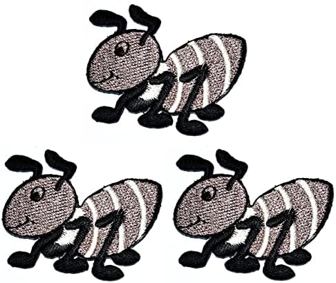 Kleenplus 3pcs. Fun Retro Retro Cute Ant Ant Comics Cartoon Patch adesivo Craft Patches Appliques Diy Costura de costura bordada