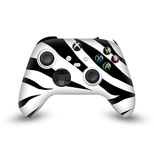Projetos de estojos principais ilustração de graça oficialmente licenciada com zebra mix de vinil adesivo para jogos de pele capa compatível com o controlador Xbox Series X / S