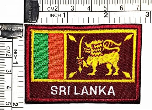 Kleenplus 2pcs. 1,7x2,6 polegada. SRI LANKA BANDS PACHES FLAGH EMBLEME COSTUME