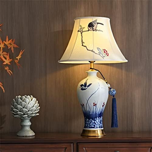 Irdfwh chinesa lâmpada de mesa clássica Estudo Vaso decorativo Cerâmica Americana Lâmpada de cabeceira do quarto principal