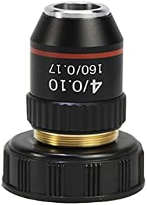 IRANJ Microscópio 195 Objetivo Achromático Negro 4x 10x 20x 40x 60x 100x Lens de objetivos do microscópio RMS 20,2mm