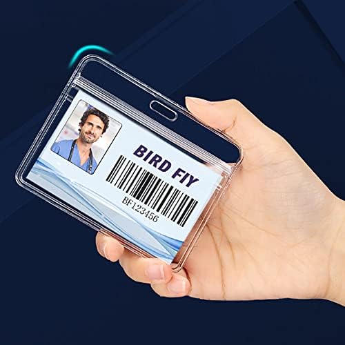 4x3 Nome Tags Titular do crachá com cordão 50 Pack Pack Impermeável ID do ID do ID do suporte do ID e 50 PCS CANTELARES NAMETAG