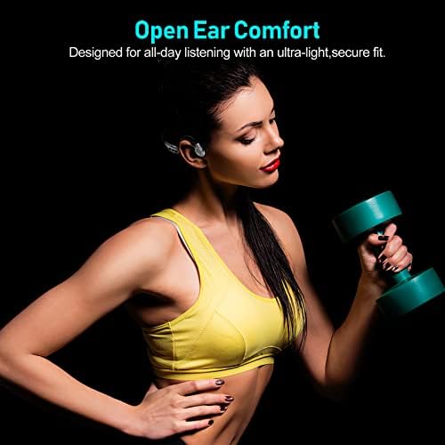 Fones de ouvido de condução óssea-Ultralight Ipx8-Water-Water-Swimming Headphones-Bluetooth 5.3 Ear fones de ouvido sem fio com microfone-MP3