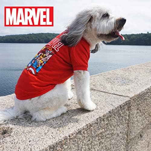 Marvel Comics for Pets Marvel Logo Pet Bandanas para cães | Marvel Vingadores Pet Bandana | Dog Bandana Collar para acessórios para