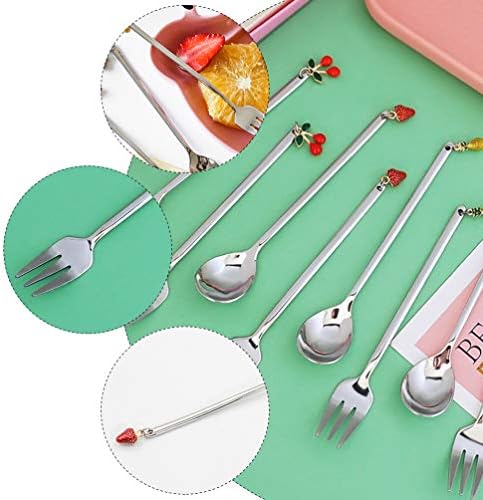 Forks de aperitivos de aço inoxidável de 4pcs: Forks de picles de picles de picles de tamanho pequeno Forks de talheres