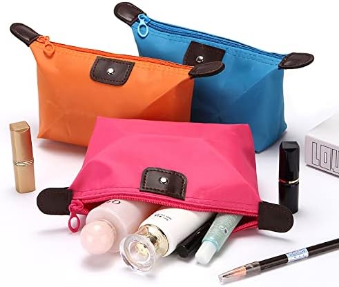 Eilin 6 peças Bolsa de maquiagem Bolsa de higiene pessoal Bolsa de viagem à prova d'água Bolsa de empacotamento de bolsa de cosméticos Saco de cosméticos portátil zíper versátil para mulheres multicolor