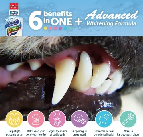 Aditivo para água avançada de água avançada devastada, 17oz - fórmula de refrescamento de cães para cuidados dentários em cães HEP e clarear dentes