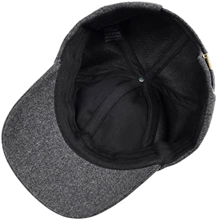 Botvela Wool Baseball Cap for Men Chapéu de Tweed não estruturado ajustável