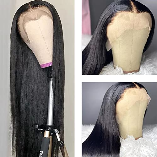 Giannay Hair Lace Lace Front Wigs para mulheres negras fibras resistentes ao calor sintético de cabelo reto 20