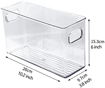 Lixeiras de organizador de geladeira WDHOMLT Organização da despensa de despensa de plástico transparente Organização de caixas