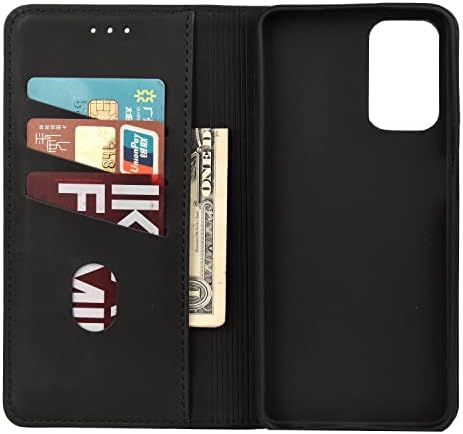 Compatível para Samsung Galaxy S21 Ultra Wallet Case Skin Feel Forte Magnetic Leather Folio Case com titulares de cartas Stand Flip Protetive Book Cover - Black