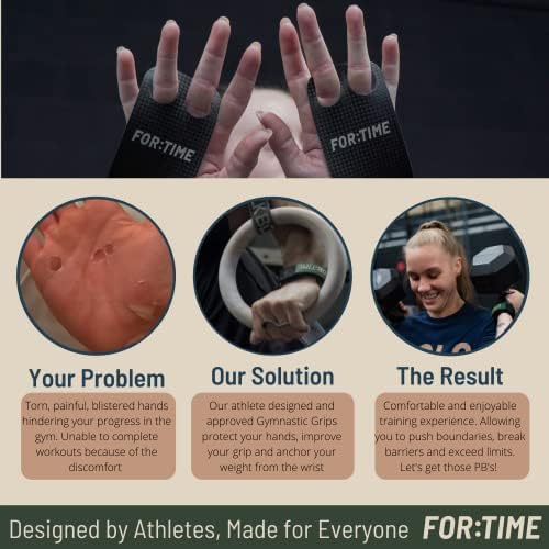 Ginástica Grips para CrossFit - Gym Hand Grips for CrossFit Pull -ups - Ginástica de proteção de palmeira Ginástica é perfeita para presentes CrossFit para homens e mulheres - 3 dedo