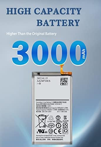 Bateria Galaxy S10E, [Atualizada] Bateria de substituição de 3000mAh EB-BG970ABU PARA GALAXY S10E SM-G970 G970F/DS G970U G970W com kit de ferramentas de reparo