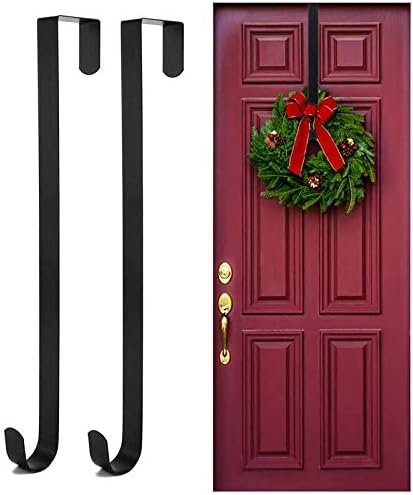 Kederwa 2 pacote 15 '' cabide para a porta da frente, por cima da porta Greath Hook Hanging Suport para decoração de Natal