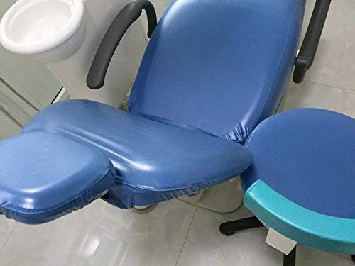 Mangas de cadeira de unidade dentária Protetor Protetor à prova d'água PU Dentista Crest Blue Dark Qualify