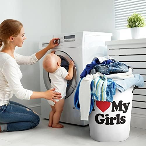 Eu amo minhas meninas grandes lavanderia para cesto de lava