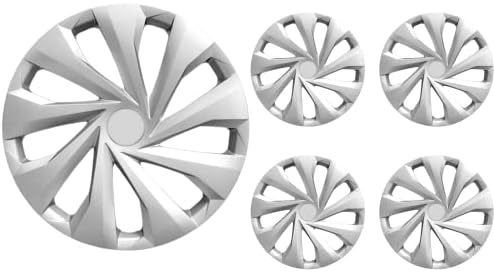 Snap de 14 polegadas no Hubcaps Compatível com Toyota Camry - Conjunto de 4 tampas de aro para rodas de 14 polegadas - cinza