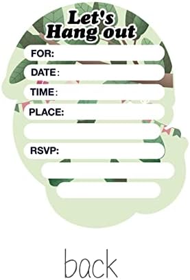 Vamos Hangout Sloth Party Party Party Party Convites em forma de preguiça Conjunto de 15 com envelopes do pijama de convidados com o pijama para o aniversário do bebê Supplies