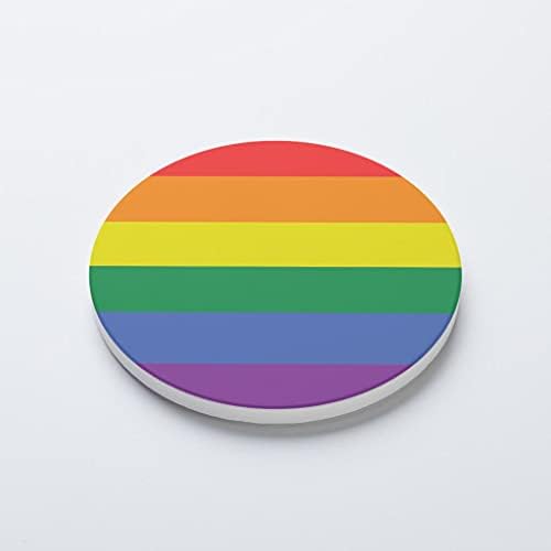 Bandeira clássica LGBTQ+ Pride, decoração de casa de Joyride, montanha-russa de cerâmica única, montanha-russa de bebidas