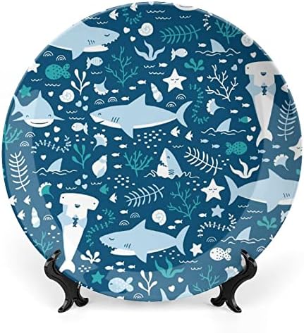 Placas de cerâmica decorativas de tubarões