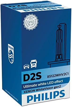 Philips WhiteVision Xenon Bulb D2S Gen2, pacote de bolha única 85122whv2c1