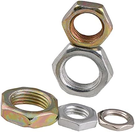 Anyufei galvanizado/colorido de zinco/níquel fino de dente fino hexagonal porca m7-m16 10pcs